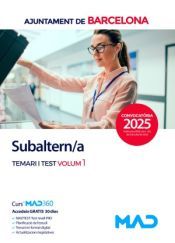 Portada de Subaltern/a. Temari volum 1 i test. Ayuntamiento de Barcelona / Ajuntament de Barcelona