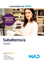 Portada de Subalterno/a. Temario. Ayuntamiento de Cádiz