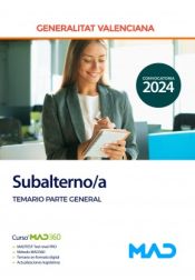 Portada de Subalterno/a. Temario Parte General. Generalitat Valenciana