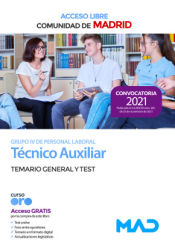 Portada de Técnico Auxiliar Grupo IV (acceso libre). Temario general y Test. Comunidad Autónoma de Madrid