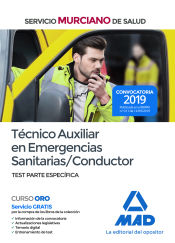 Portada de Técnico Auxiliar en Emergencias Sanitarias/Conductor del Servicio Murciano de Salud. Test parte específica