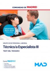 Portada de Técnico Especialista III (Grupo III). Test del Temario. Comunidad Autónoma de Madrid