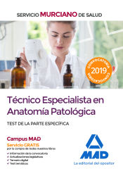 Portada de Técnico Especialista en Anatomía Patológica del Servicio Murciano de Salud. Test parte específica