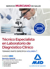 Portada de Técnico Especialista en Laboratorio de Diagnóstico Clínico del Servicio Murciano de Salud. Temario parte específica volumen 1