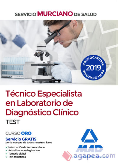 Técnico Especialista en Laboratorio de Diagnóstico Clínico del Servicio Murciano de Salud. Test