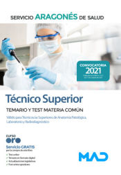 Portada de Técnico Superior. Temario materia común y test. Servicio Aragonés de Salud (SALUD)