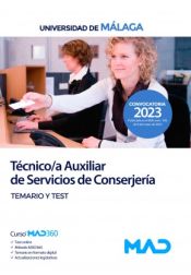 Portada de Técnico/a Auxiliar de Servicios de Conserjería. Temario y test. Universidad de Málaga