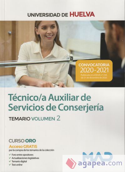 Técnico/a Auxiliar de Servicios de Conserjería de la Universidad de Huelva. Temario volumen 2