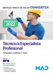 Portada de Técnico/a Especialista Profesional. Temario común y test. Servicio Vasco de Salud (Osakidetza)