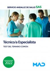 Portada de Técnico/a Especialista. Test del temario común. Servicio Andaluz de Salud (SAS)