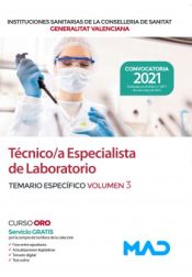 Portada de Técnico/a Especialista de Laboratorio. Temario específico volumen 3. Instituciones Sanitarias de la Conselleria de Sanidad de la Comunidad Valenciana