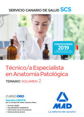 Portada de Técnico/a Especialista en Anatomía Patológica del Servicio Canario de Salud. Temario volumen 2