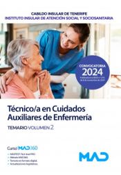 Portada de Técnico/a Especialista en Cuidados Auxiliares de Enfermería. Temario volumen 2. Instituto Insular de Atención Social y Sociosanitaria Cabildo Insular de Tenerife