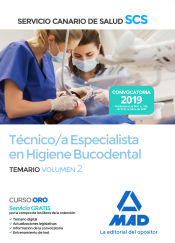 Portada de Técnico/a Especialista en Higiene Bucodental del Servicio Canario de Salud. Temario volumen 2