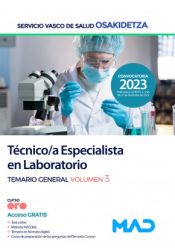 Portada de Técnico/a Especialista en Laboratorio. Temario General volumen 3. Servicio Vasco de Salud (Osakidetza)
