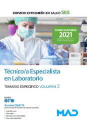 Portada de Técnico/a Especialista en Laboratorio. Temario específico volumen 2. Servicio Extremeño de Salud (SES)