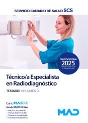 Portada de T&eacute;cnico/a Especialista en Radiodiagn&oacute;stico. Temario volumen 2. Servicio Canario de Salud