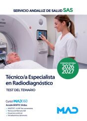 Portada de T&eacute;cnico/a Especialista en Radiodiagn&oacute;stico. Test del temario. Servicio Andaluz de Salud (SAS)