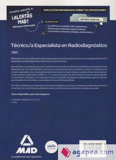 Técnico/a Especialista en Radiodiagnóstico del Servicio Canario de Salud. Test