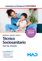 Portada de Técnico/a Sociosanitario (Personal Laboral Grupo 2). Test del temario. Comunidad Autónoma de Cantabria