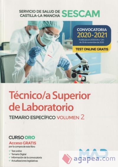 Técnico/a Superior de Laboratorio del Servicio de Salud de Castilla-La Mancha (SESCAM). Temario volumen 2