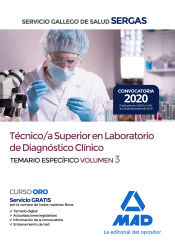 Portada de Técnico/a Superior en Laboratorio de Diagnóstico Clínico del Servicio Gallego de Salud. Temario específico volumen 3