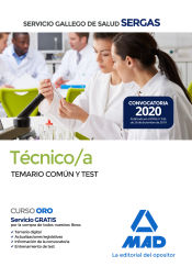 Portada de Técnico/a del Servicio Gallego de Salud. Temario común y test