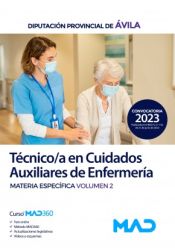 Portada de Técnico/a en Cuidados Auxiliares de Enfermería. Materia específica volumen 2. Diputación Provincial de Ávila