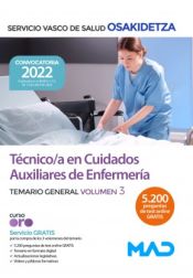 Portada de Técnico/a en Cuidados Auxiliares de Enfermería (TCAE). Temario general volumen 3. Servicio Vasco de Salud (Osakidetza)