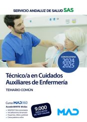 Portada de Técnico/a en Cuidados Auxiliares de Enfermería. Temario Común. Servicio Andaluz de Salud (SAS)