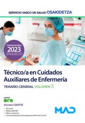 Portada de Técnico/a en Cuidados Auxiliares de Enfermería. Temario General volumen 3. Servicio Vasco de Salud (Osakidetza)