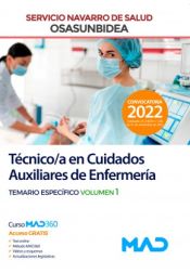 Portada de Técnico/a en Cuidados Auxiliares de Enfermería. Temario específico volumen 1. Servicio Navarro de Salud (Osasunbidea)