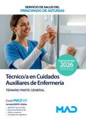 Portada de T&eacute;cnico/a en Cuidados Auxiliares de Enfermer&iacute;a. Temario parte general. Servicio de Salud del Principado de Asturias (SESPA)