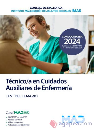 Técnico/a en Cuidados Auxiliares de Enfermería. Test del temario. Instituto Mallorquín de Asuntos Sociales (IMAS)