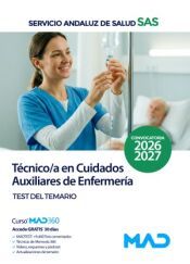 Portada de T&eacute;cnico/a en Cuidados Auxiliares de Enfermer&iacute;a. Test del temario. Servicio Andaluz de Salud (SAS)