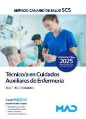 Portada de T&eacute;cnico/a en Cuidados Auxiliares de Enfermer&iacute;a. Test del temario. Servicio Canario de Salud