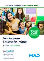 Portada de T&eacute;cnico/a en Educaci&oacute;n Infantil (Grupo III Personal Laboral). Temario volumen 1. Comunidad Aut&oacute;noma de Extremadura