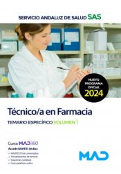 Portada de Técnico/a en Farmacia. Temario Específico Volumen 1. Servicio Andaluz de Salud (SAS)