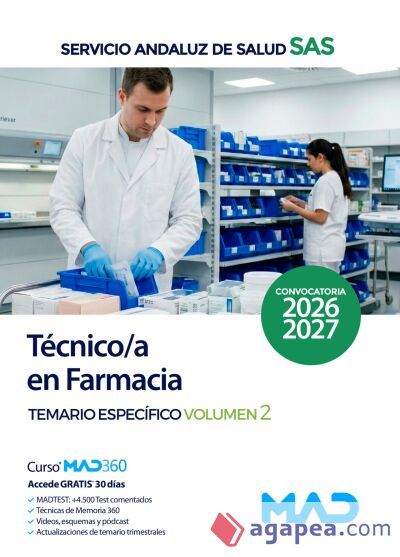 T&eacute;cnico/a en Farmacia. Temario Espec&iacute;fico Volumen 2. Servicio Andaluz de Salud (SAS)