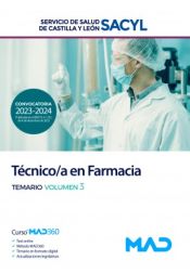 Portada de Técnico/a en Farmacia. Temario volumen 3. Servicio de Salud de Castilla y León (SACYL)
