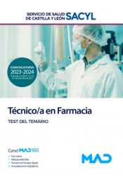 Portada de Técnico/a en Farmacia. Test del temario. Servicio de Salud de Castilla y León (SACYL)
