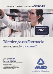 Portada de Técnico/a en Farmacia del Servicio Gallego de Salud . Temario específico volumen 2