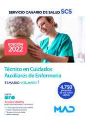 Portada de Técnico en Cuidados Auxiliares de Enfermería. Temario volumen 1. Servicio Canario de Salud