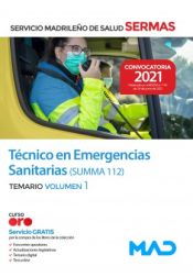 Portada de Técnico en Emergencias Sanitarias SUMMA 112. Temario volumen 1. Servicio Madrileño de Salud (SERMAS)