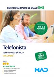 Portada de Telefonista. Temario específico volumen 1. Servicio Andaluz de Salud (SAS)