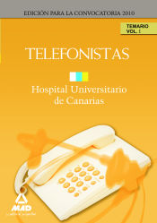 Portada de Telefonistas del hopital universitario de canarias. Temario. Volumen i