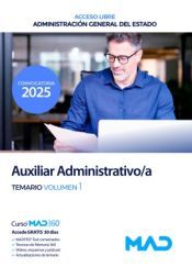 Portada de Temario Auxiliar Administrativo Estado. Volumen 1 (turno libre). Administraci&oacute;n General del Estado