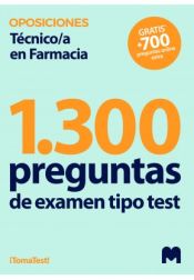 Portada de Test para oposiciones a Técnico/a en Farmacia (1.300 preguntas de examen). 30 días gratis 700 test online