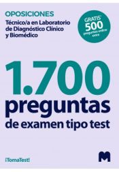 Portada de Test para oposiciones a Técnico/a en Laboratorio de Diagnóstico Clínico y Biomédico (1.700 preguntas de examen)