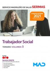 Portada de Trabajador Social. Temario volumen 3. Servicio Madrileño de Salud (SERMAS)